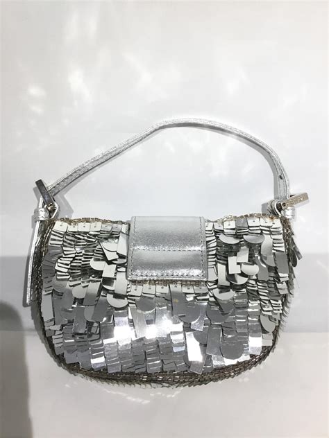 fendi silver sequin bag|fendi korea baguette bag.